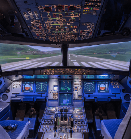 Panel de control para simulador de vuelo