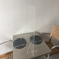 Mampara de metacrilato de 650x600 con ventana